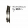 Rail courbe R3a  295.4mm 15 degrés-N-1/160-FLEISCHMANN 22235