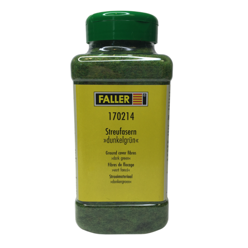 Fibres à saupoudrer, vert foncé, 4mm, 80g - FALLER 170214 - HO 1/87