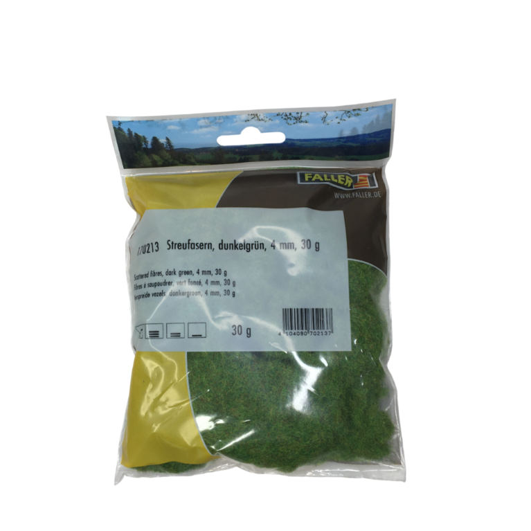Fibres à saupoudrer, vert foncé, 4mm, 30 g - FALLER 170213 - HO 1/87