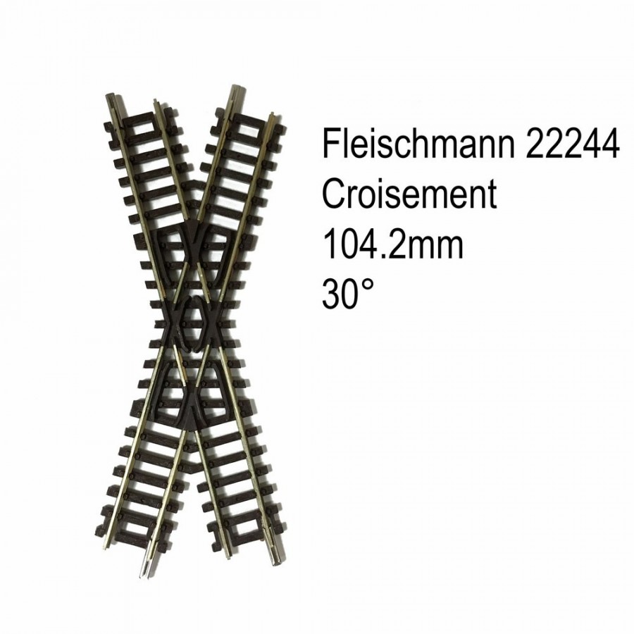 Rail croisement 104.2mm 30 degrés-N-1/160-FLEISCHMANN 22244