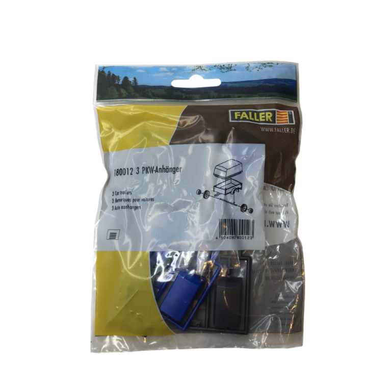 3 Remorques pour voitures - Faller 180012 - HO 1/87