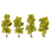 4 Arbres à feuilles caduques, vert clair - Faller 181579 - HO 1/87
