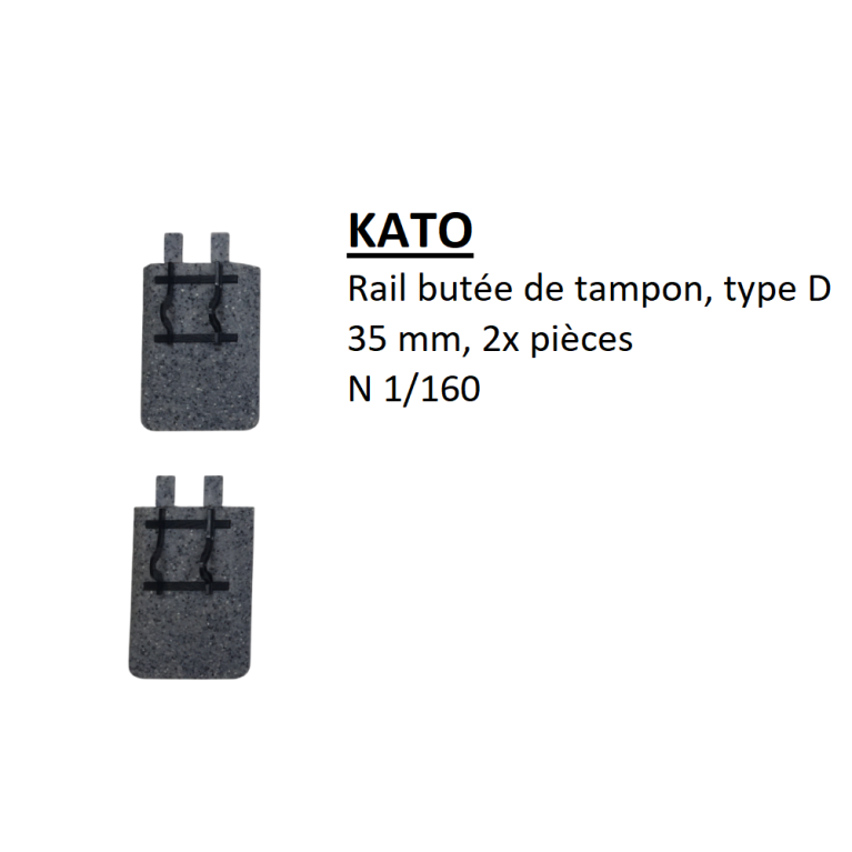 Butée de tampon, type D, 35mm, 2 pièces, Unitrack - KATO 20-060 - N 1/160