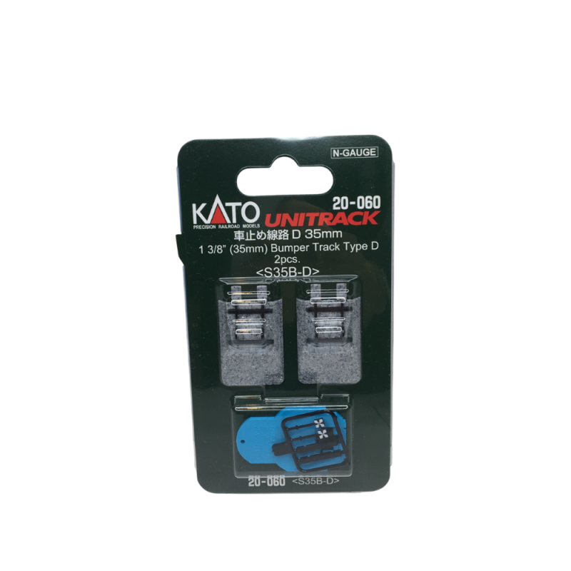 Butée de tampon, type D, 35mm, 2 pièces, Unitrack - KATO 20-060 - N 1/160