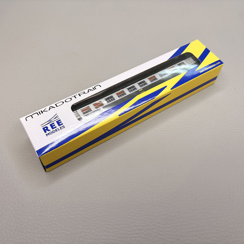 Voiture couchettes UIC B9c9x, 2CL, logo jaune encadré, SNCF - REE NW-345