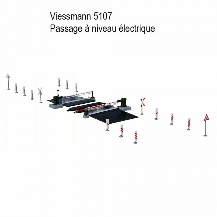 Passage à niveau électrique à moteur lent-HO-1/87-VIESSMANN 5107