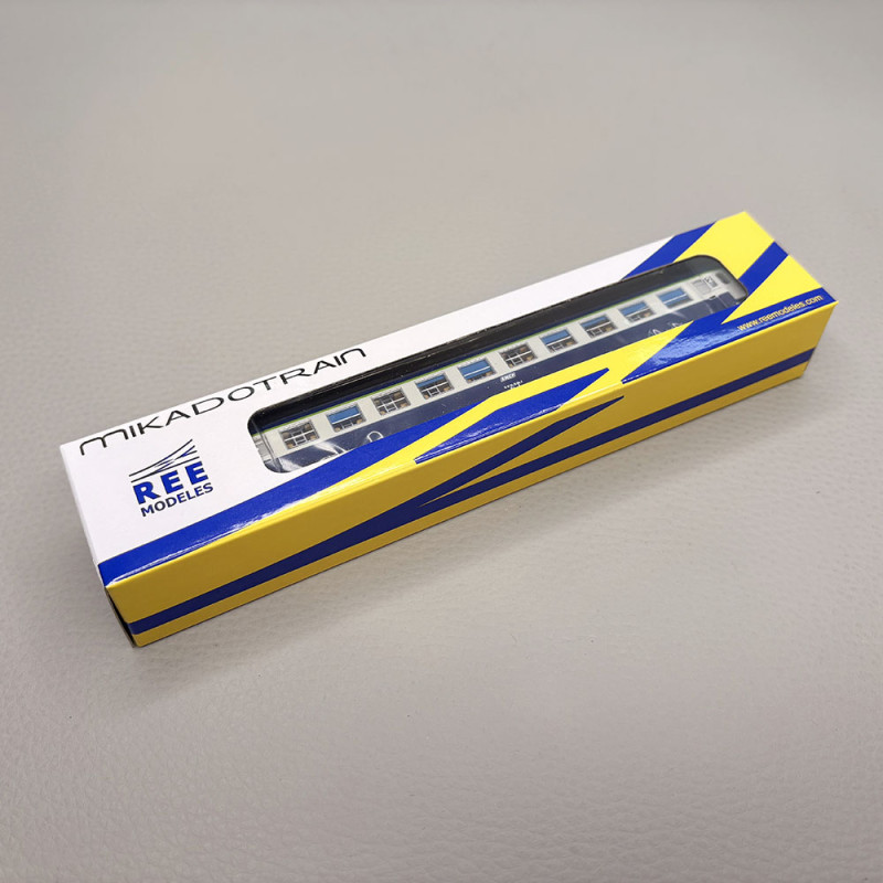 Voiture couchettes UIC B9c9x, 2CL, livrée "TEN", logo blanc encadré, SNCF - REE NW-351