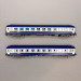 2 voitures couchettes UIC B9c9x, 2CL, livrée "TEN", logo blanc Nouille, SNCF - REE NW-352