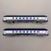 2 voitures couchettes UIC B9c9x, 2CL, livrée "TEN", logo Casquette, SNCF - REE NW-354