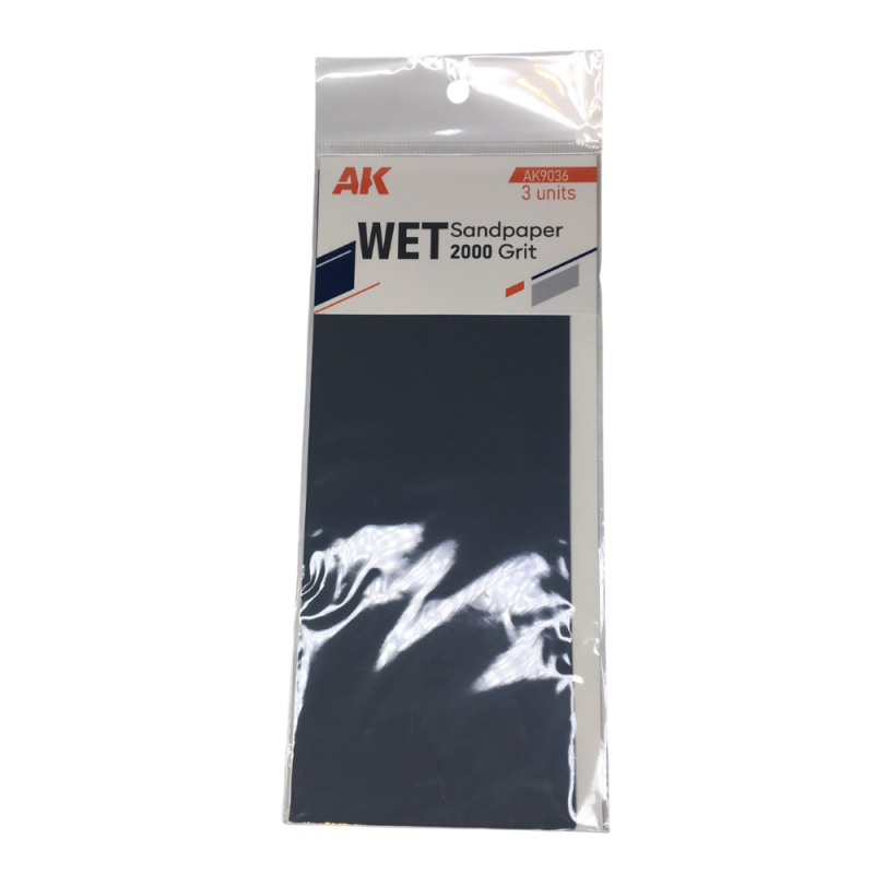 Papier de ponçage, humide 2000, 3 pièces - AK 9036