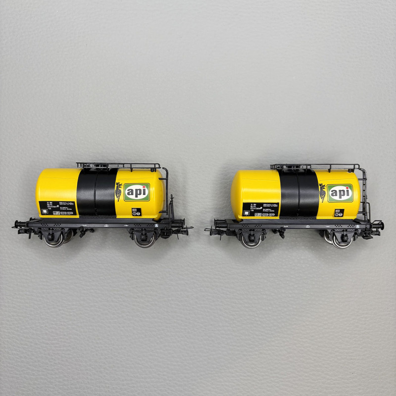 2 wagons citerne de type Uh, "API", FS - RIVAROSSI HR6566