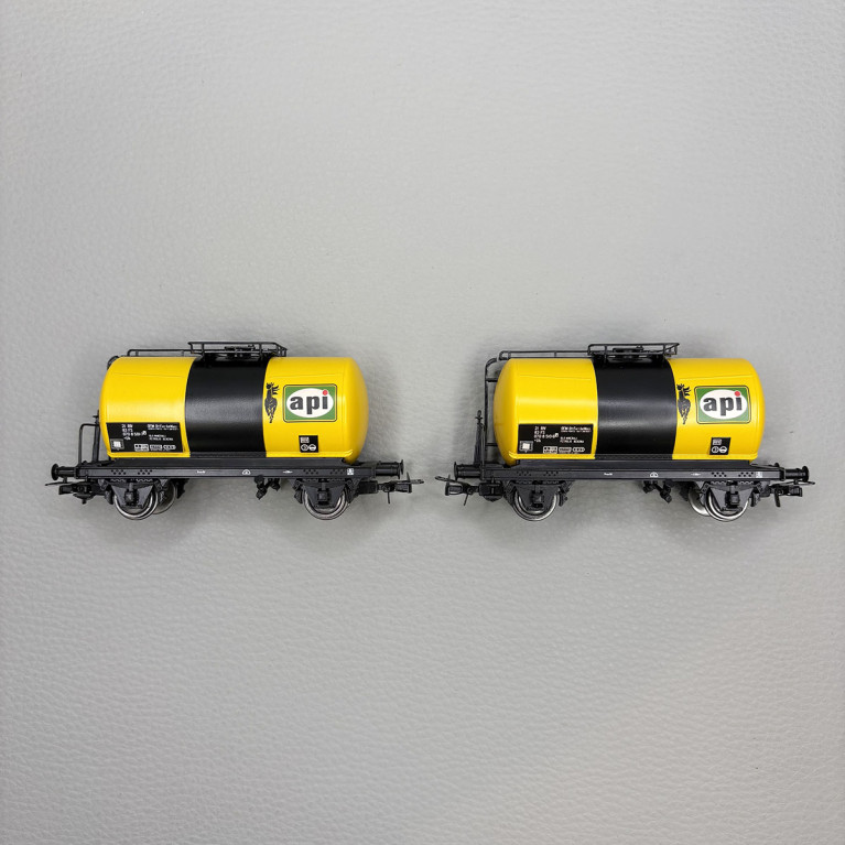 2 wagons citerne de type Uh, "API", FS - RIVAROSSI HR6566