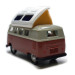 Volkswagen T1b, camping-car, avec couchage de toit, gris, rouge, 1960 - BREKINA 31635 - HO 1/87