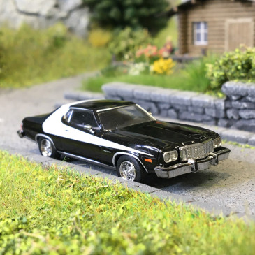 Ford Gran Torino, noir, blanc, 1976 - BREKINA 19735 - HO 1/87