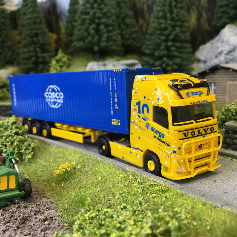 Volvo, FH GL XL 2020, semi-remorque, porte-conteneurs, Acargo Meyer, Cosco - HERPA 319898 - HO 1/87