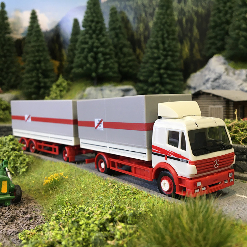 Mercedes Benz, SK 94, remorque bâché, fern-schnell-gut - HERPA 320146 - HO 1/87