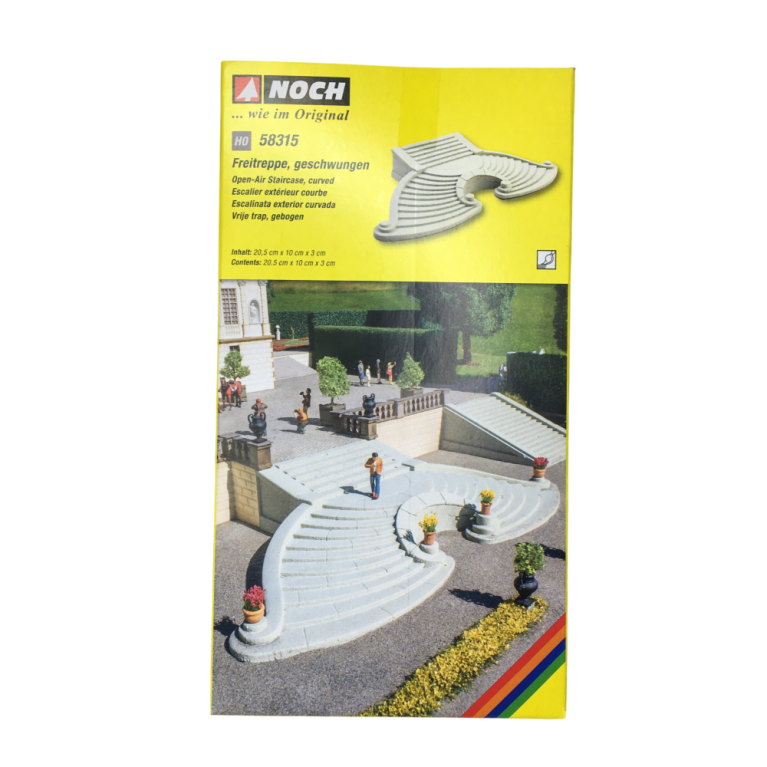 Escalier extérieur incurvé - NOCH 58315 - HO 1/87