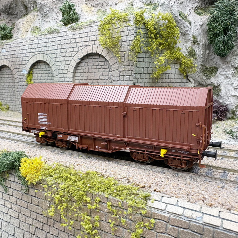 Wagon à toit télescopique type Shis 36114B0, SNCB, Ep. IV - BRAWA 51016 - HO 1/87