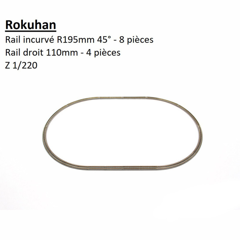 Piste ovale, set de rails A - ROKUHAN R028 - Z 1/220