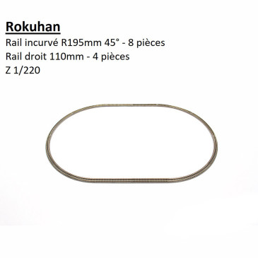 Piste ovale, set de rails A - ROKUHAN R028 - Z 1/220