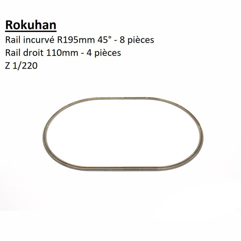 Piste ovale, set de rails A - ROKUHAN R028 - Z 1/220