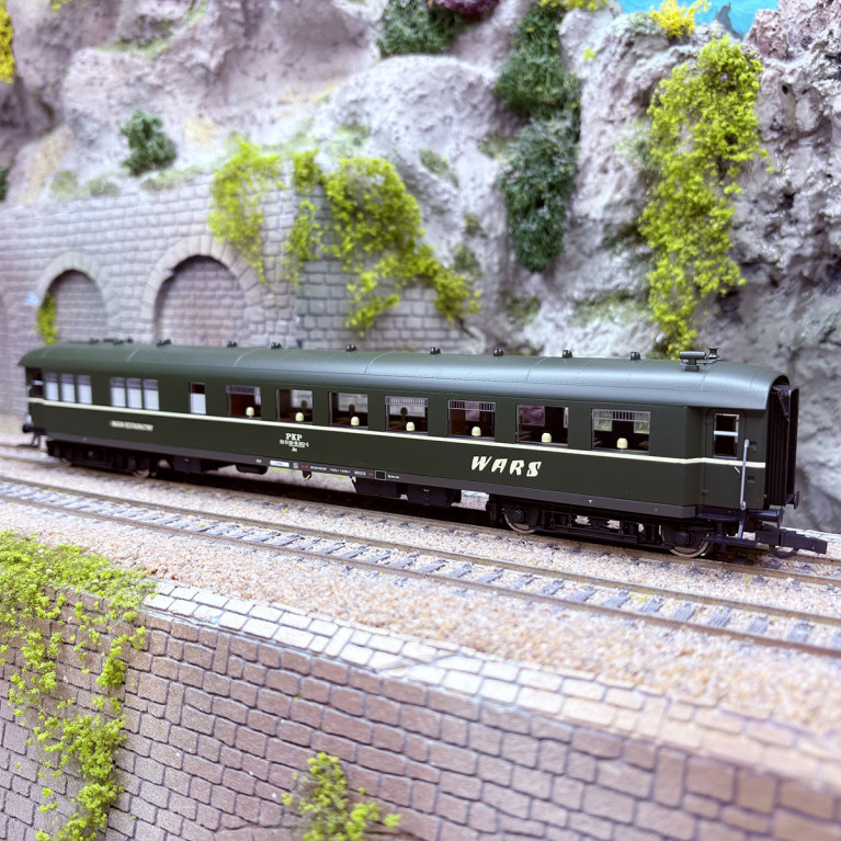 Voiture restaurant type Jhx, (ex  DRG), "WARS", train express, PKP, Ep. IV - ROCO 6200125 - HO 1/87