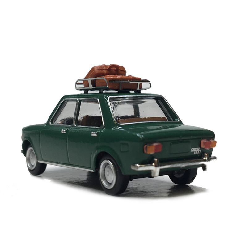 Fiat 128, vert, Galerie et valises - SAI 1785 V - HO 1/87