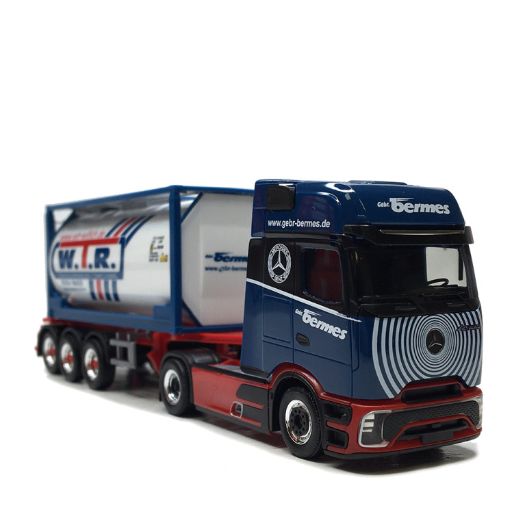 Mercedes Benz, Actros L ProCabin Gigaspace, semi-remorque porte-conteneur, Bermes - HERPA 320443 - HO 1/87