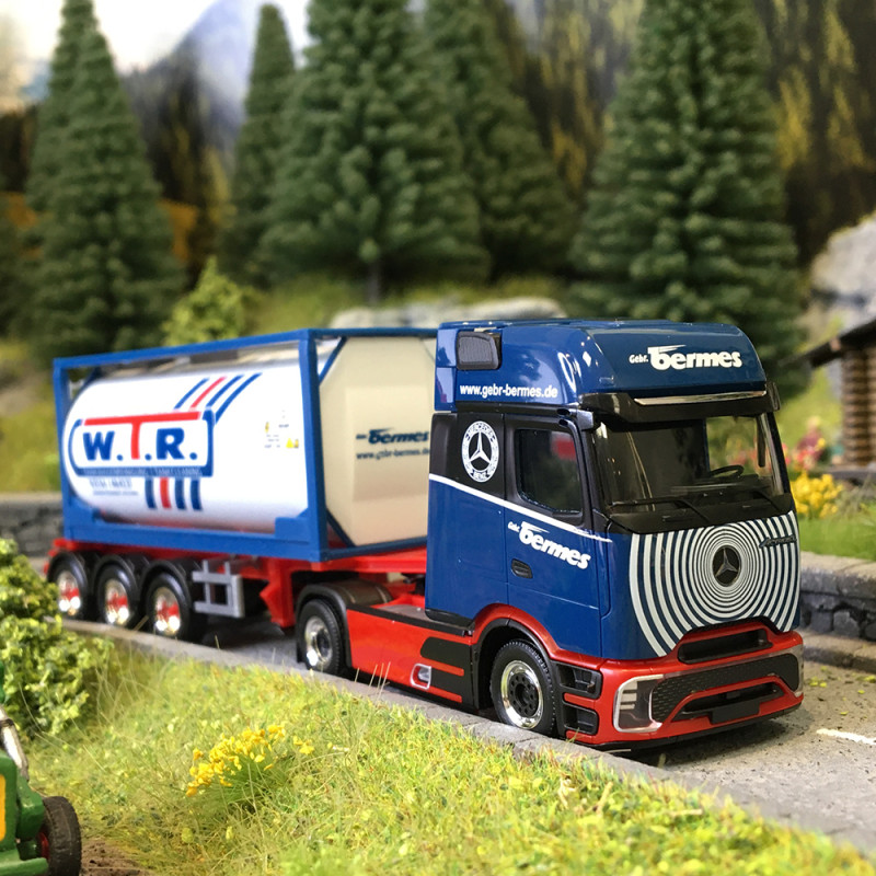 Mercedes Benz, Actros L ProCabin Gigaspace, semi-remorque porte-conteneur, Bermes - HERPA 320443 - HO 1/87
