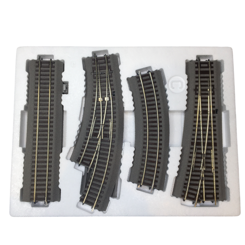 ROCO LINE Coffret de voies C, voies avec ballast - ROCO 42021 - HO 1/87
