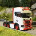 Scania, CS 20 HD, tracteur porteur, 3 essieux (6x4), blanc, rouge - HERPA 314053-006 - HO 1/87