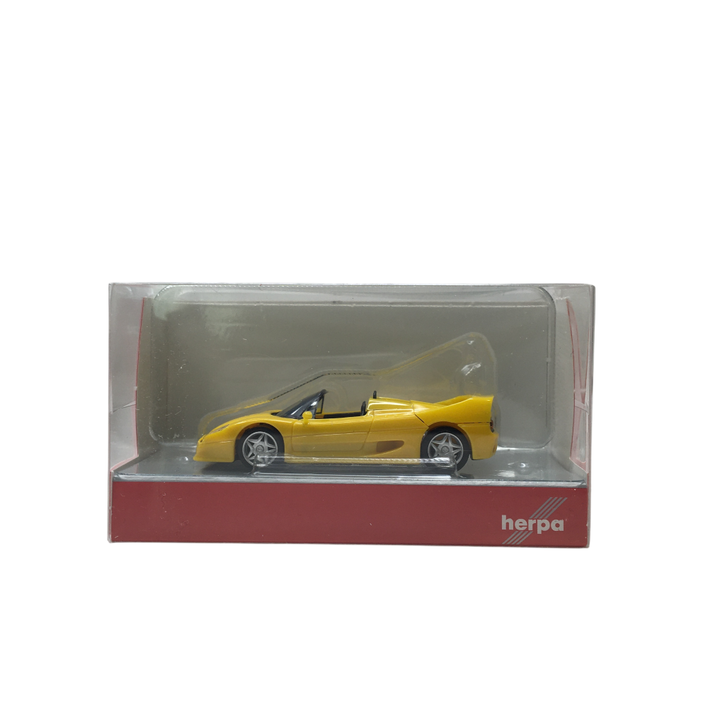 Hot Wheels Ferrari F50 In Scala 1:64 - Colore Giallo - Modello Pressofuso Da Collezione