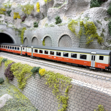 2 voitures voyageurs type EWIII, "Swiss Express", SBB CFF FFS, Ep. IV - MARKLIN 42191 - HO 1/87