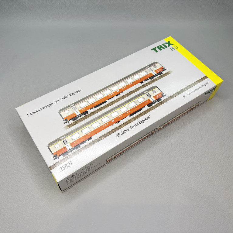 2 voitures voyageurs type EWIII, "Swiss Express", SBB CFF FFS - TRIX 23691