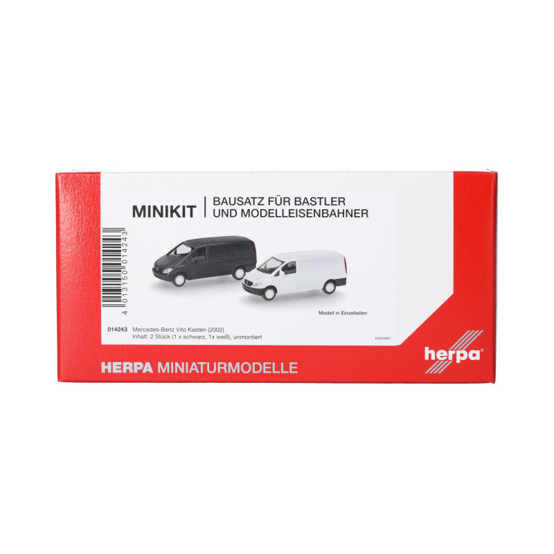 Minikit, Mercedes Benz Vito, blanc, noir, 2 pièces - HERPA 014243 - HO 1/87