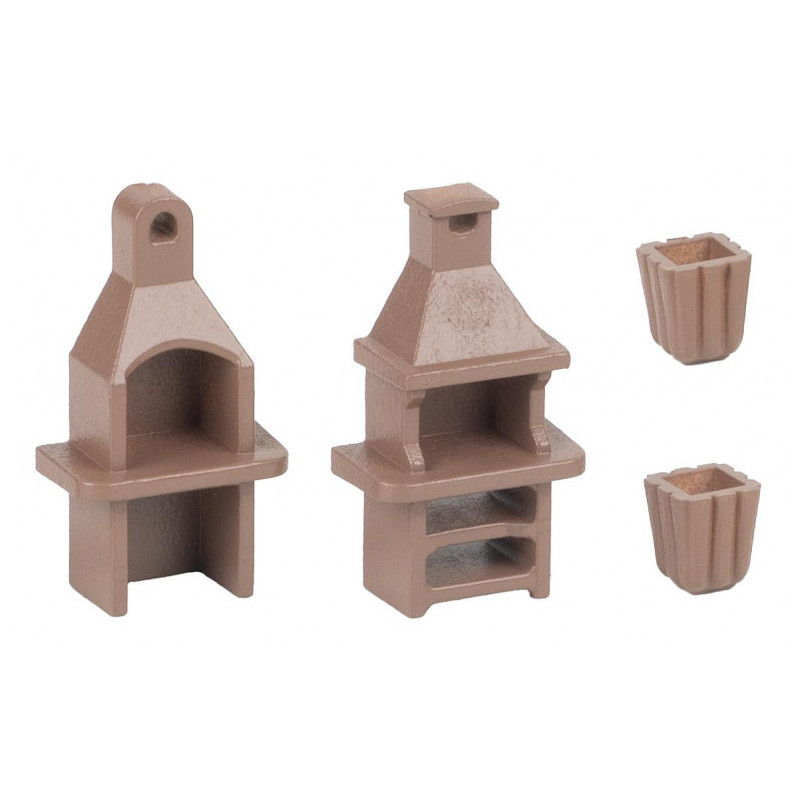 2 barbecues de jardin - Faller 180015- HO 1/87