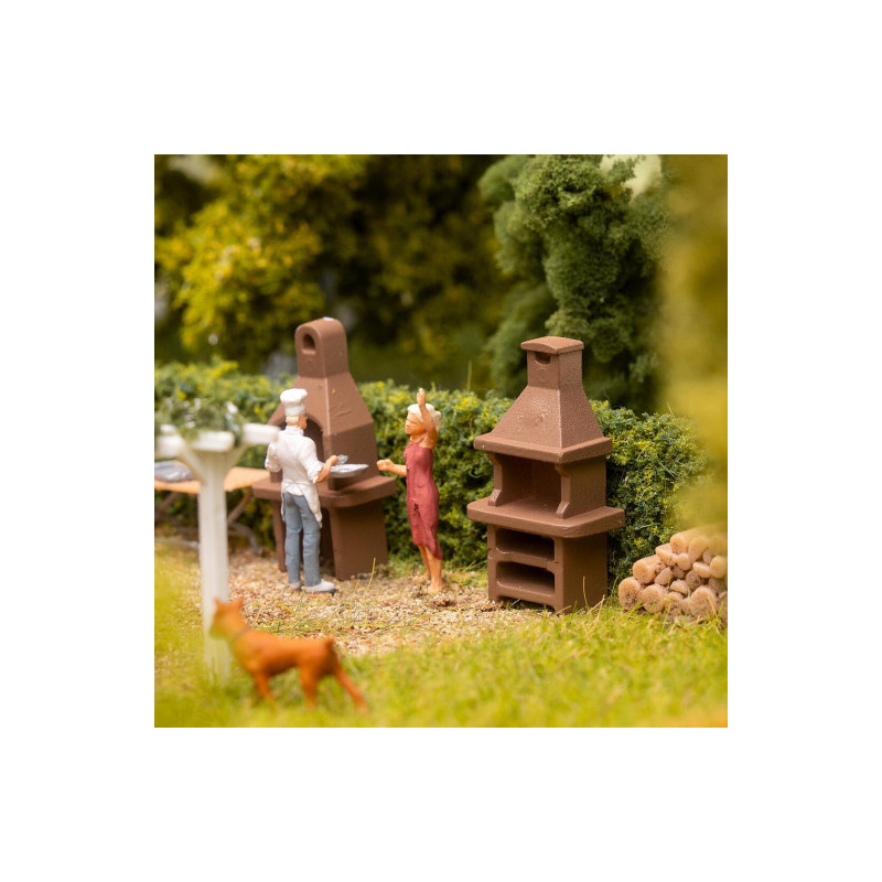 2 barbecues de jardin - Faller 180015- HO 1/87