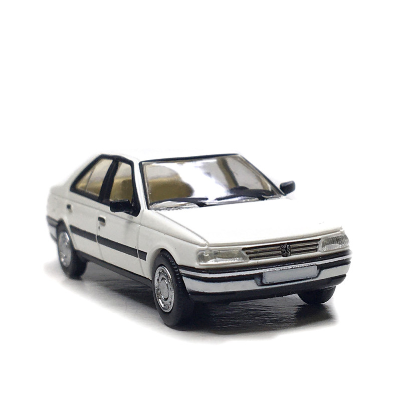 Peugeot 405, berline GRI phase 1, blanc, 1987 - SAI 6381 - HO 1/87