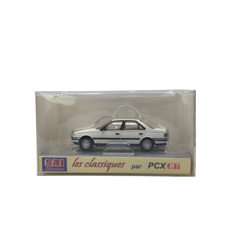Peugeot 405, berline GRI phase 1, blanc, 1987 - SAI 6381 - HO 1/87