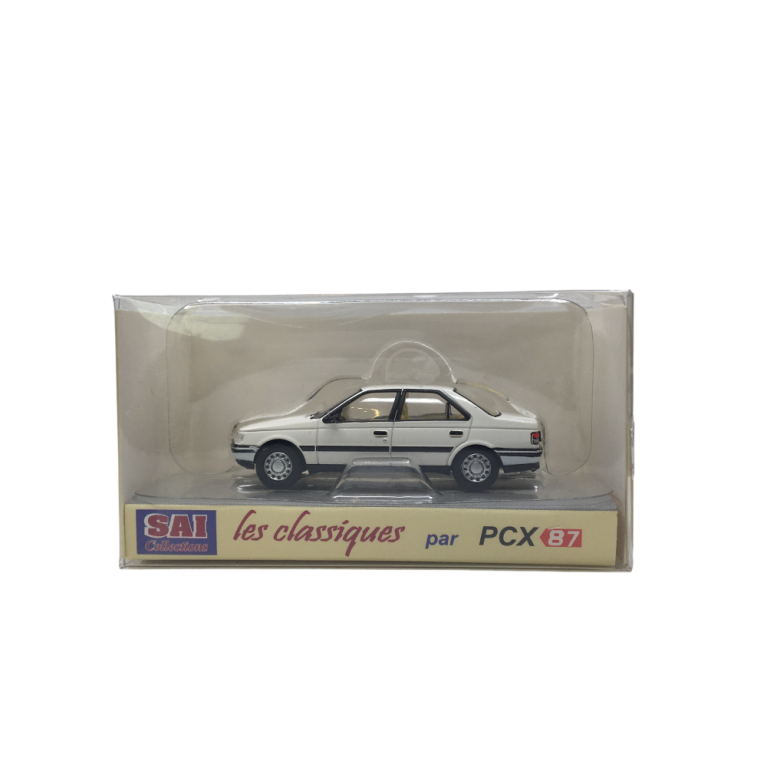 Peugeot 405, berline GRI phase 1, blanc, 1987 - SAI 6381 - HO 1/87