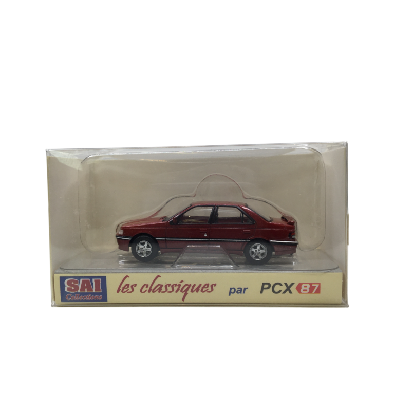 Peugeot 405, berline MI16 phase 1, rouge Lucifer, 1987 - SAI 6389 - HO 1/82