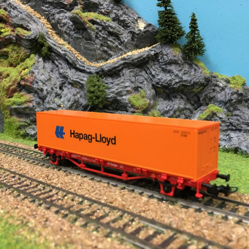 ROCO wagons couplés porte conteneurs HAPAG LLOYD CP 47107 NEUF (n°1bis