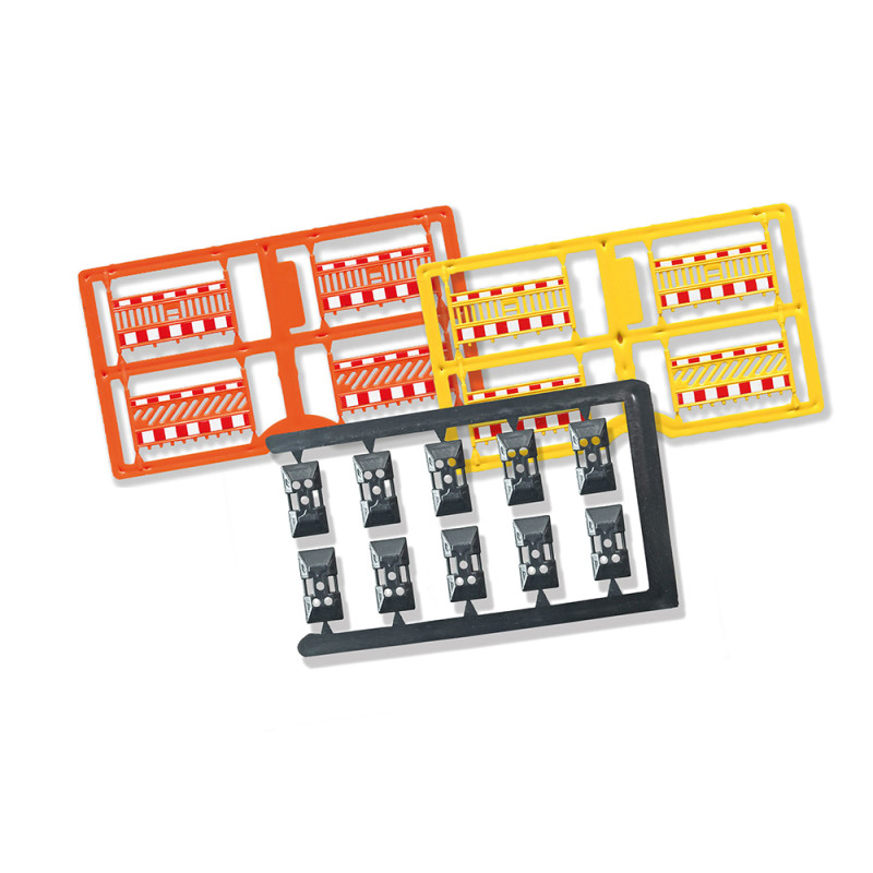 Barricades, orange, jaune - BUSCH 1108 - HO 1/87