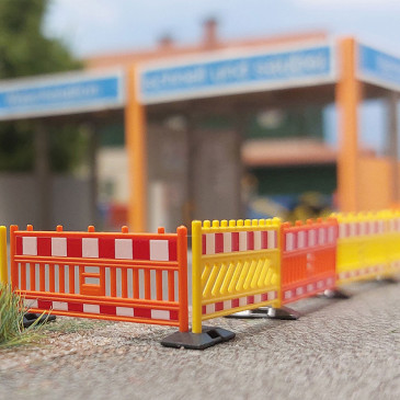 Barricades, orange, jaune - BUSCH 1108 - HO 1/87