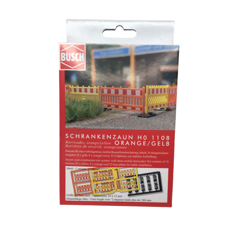 Barricades, orange, jaune - BUSCH 1108 - HO 1/87