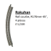 Rail courbe, R 170-45°, 4 pièces - ROKUHAN R003 - Z 1/220