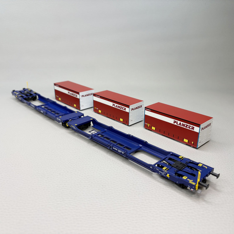 Wagon poche de type Sdggmrss S629 / T3000e, "Planzer", VTG AG - Trix 24474