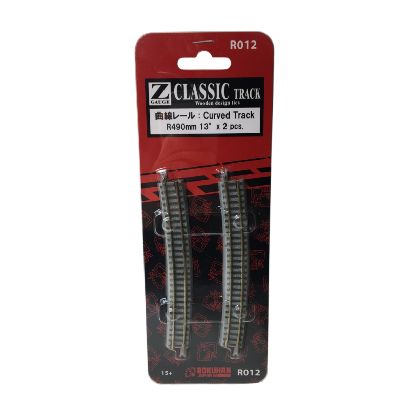 NEUF Rokuhan Z 7297059 – Voie Courbée R490-13° Avec Traverses Béton – Rail Gris échelle Z échelle Z 1/220