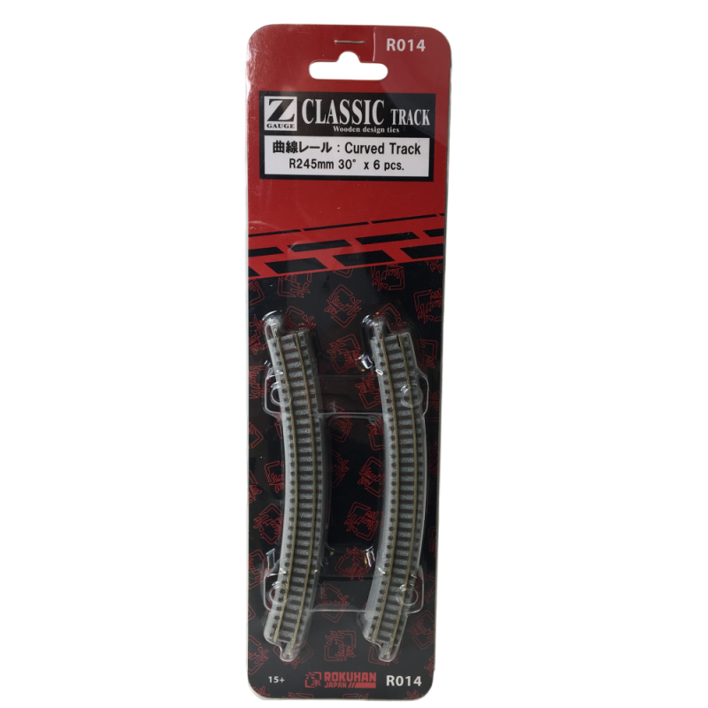 Rail courbe, R 245-30°, 6 pièces - ROKUHAN R014 - Z 1/220