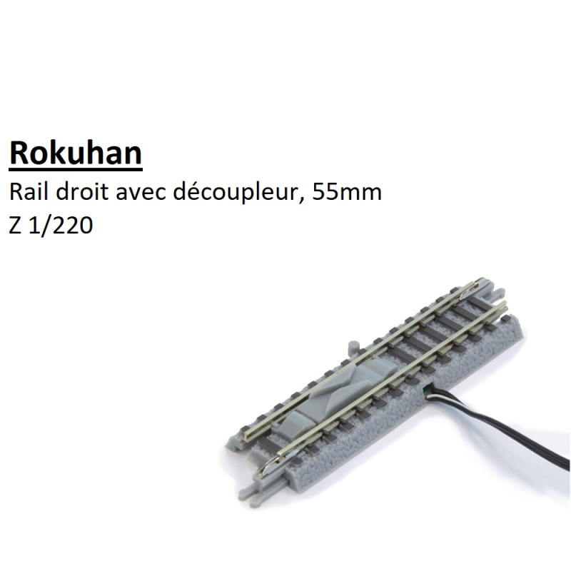 Rail droit avec découpleur, 55mm - ROKUHAN R077 - Z 1/220